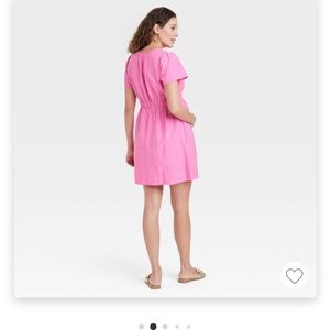 Short Sleeve Woven Mini Dress Ingrid & Isabel XXL in Pink